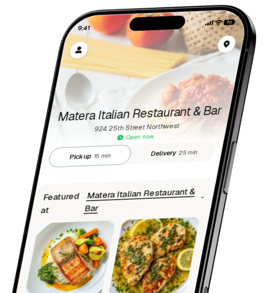Matera Italian Restaurant & Bar app preview